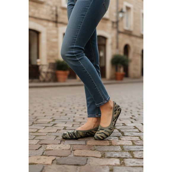 Steven New York Camo Knit Ballet Flats Women's Comfort Slip On Shoes - Picture 7 of 7